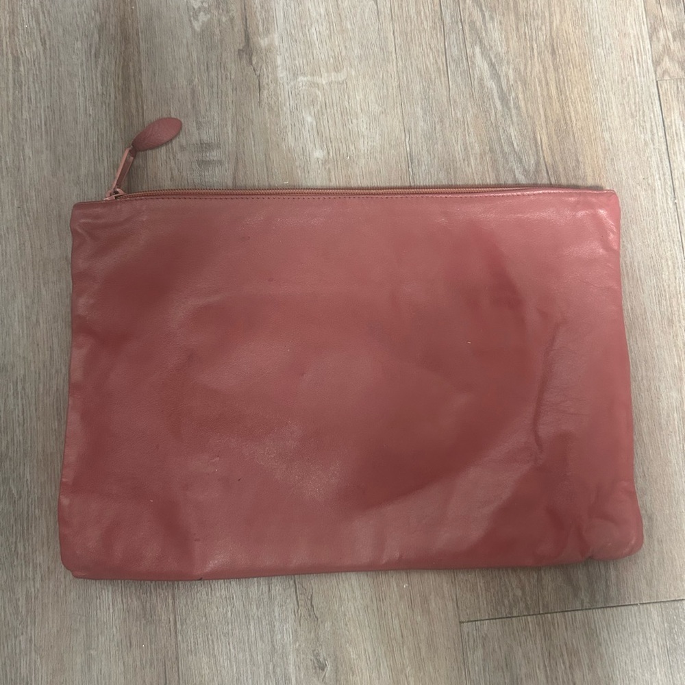 Vintage Liberty Belle Elegant Pink Leather Clutch - Picture 3 of 3